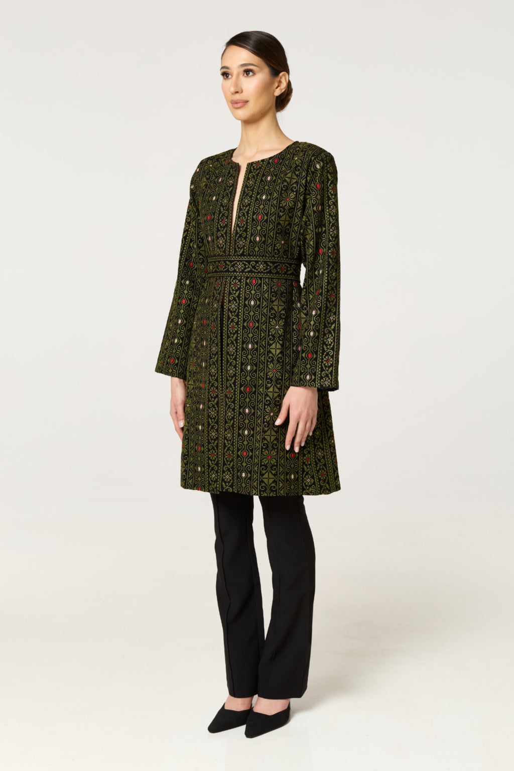 Green Tatreez Jacket