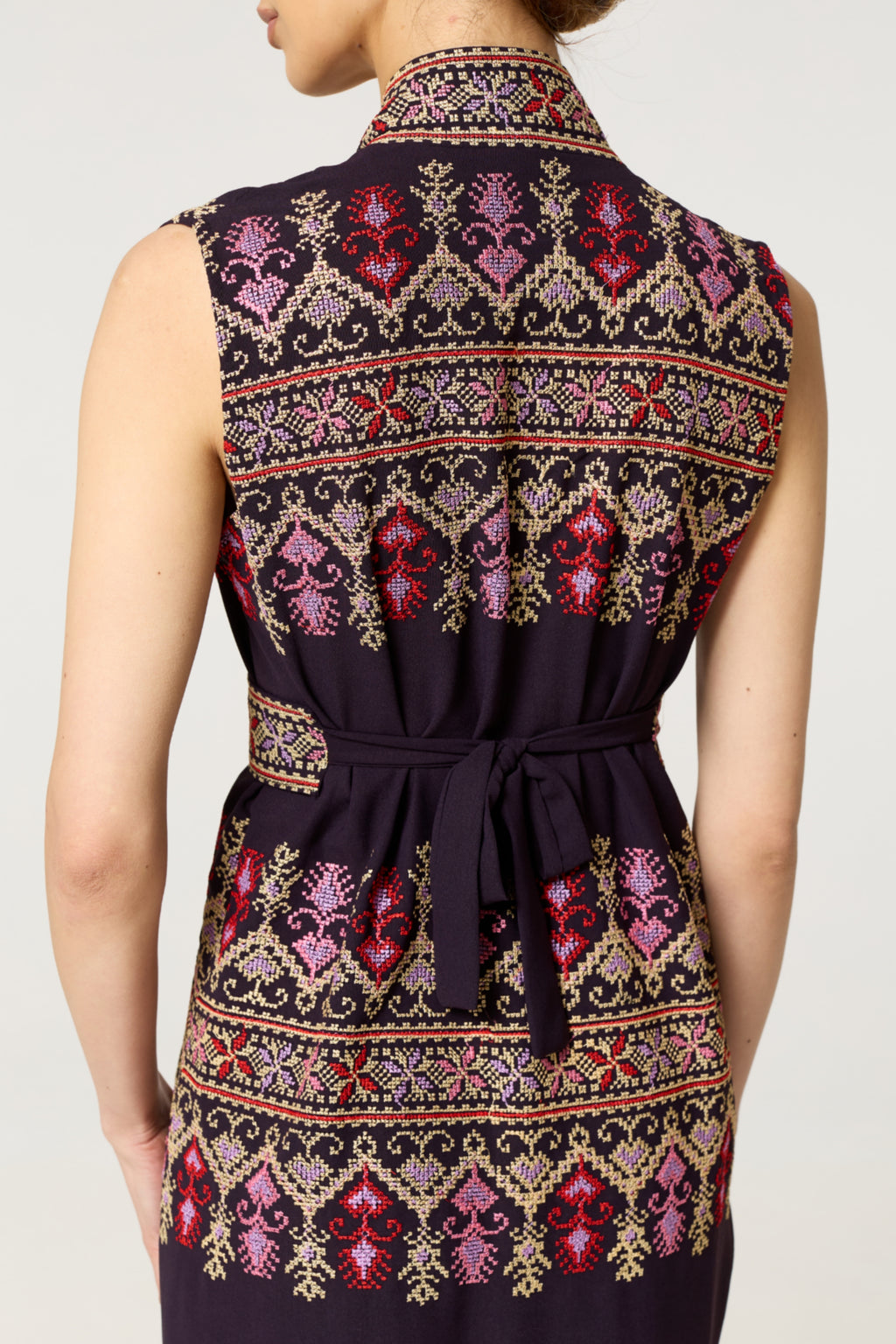 Purple Tatreez Kaftan