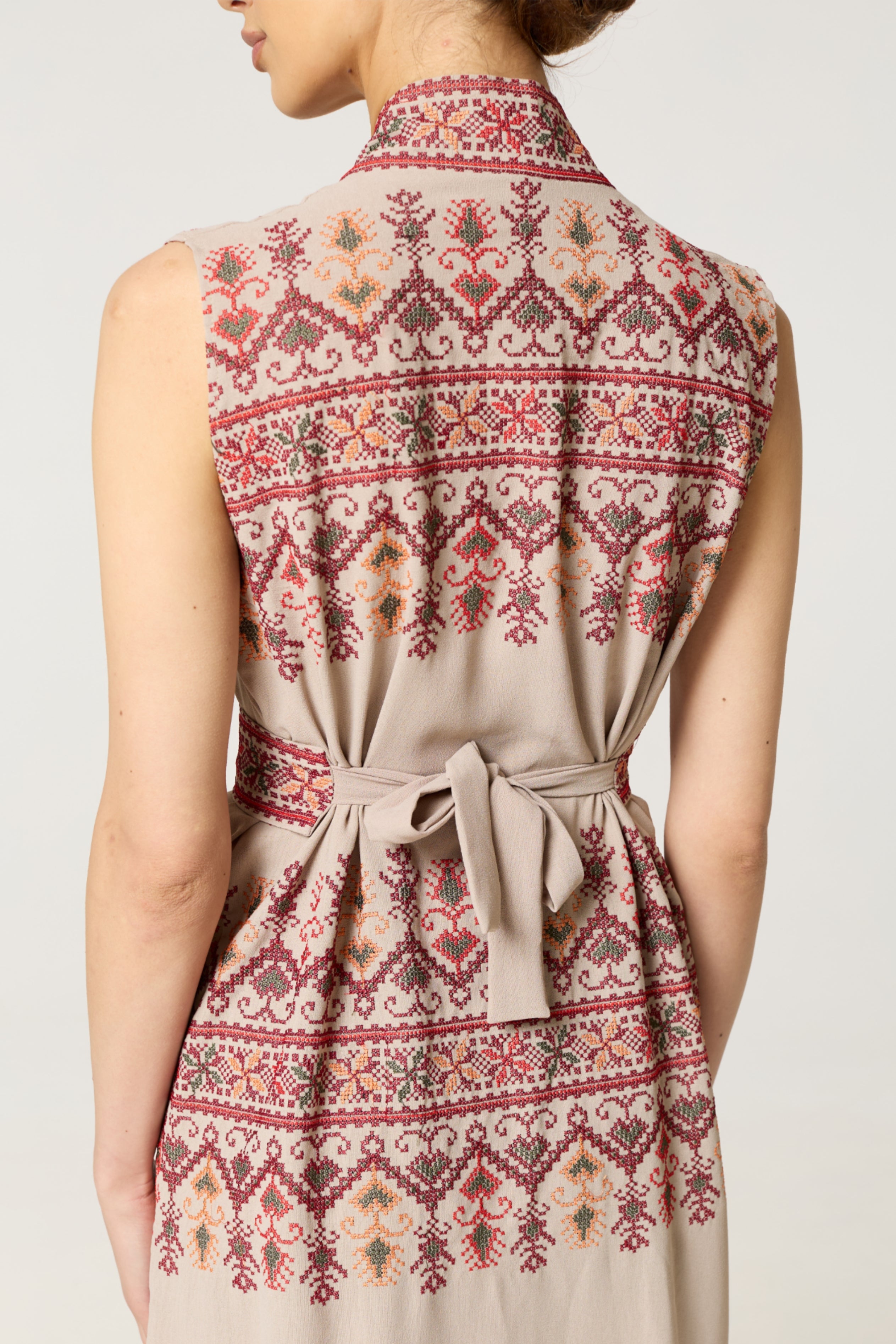 Cream Tatreez Kaftan