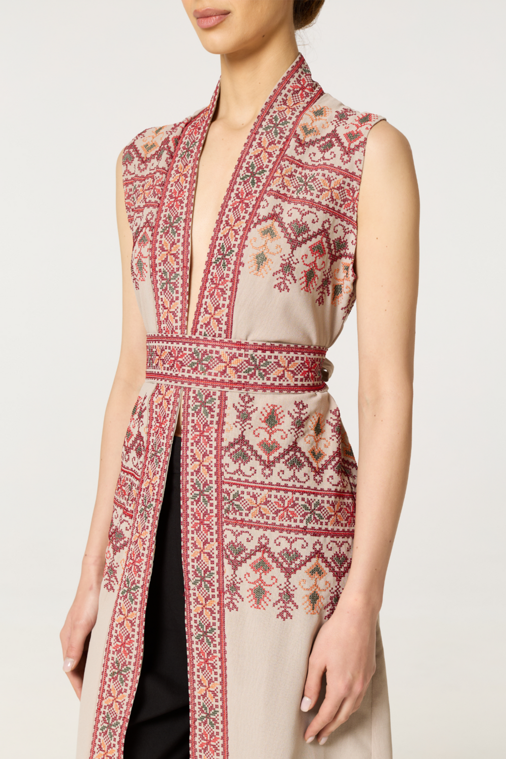 Cream Tatreez Kaftan